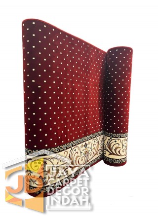 Karpet Sajadah Solomon Farangi Red Motif Bintik 120x600, 120x1200, 120x1800, 120x2400